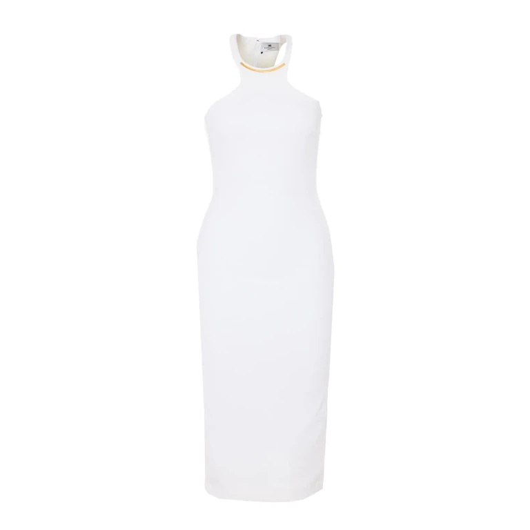 Elisabetta Franchi Robe Au Genou - Blanc
