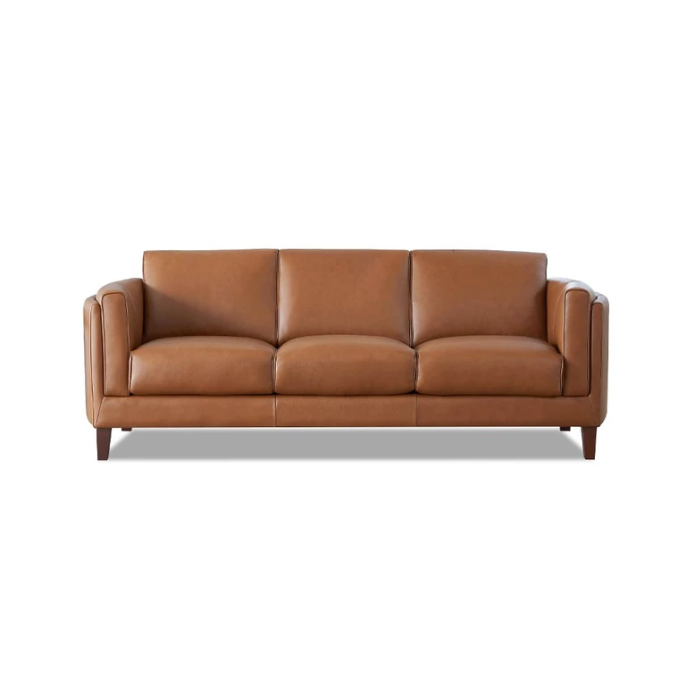 Pacer Nutmeg Top Grain Leather Sofa