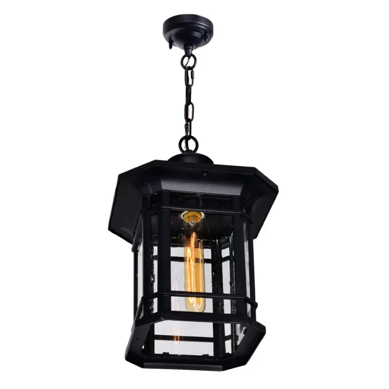 Black One Light Outdoor Pendant from the Blackburn Collection