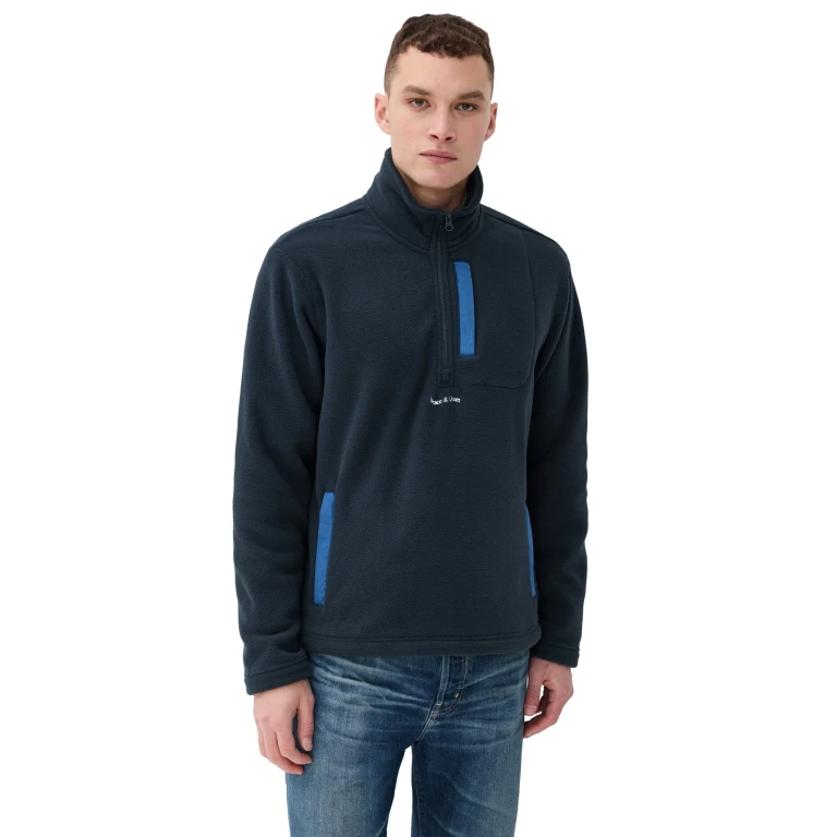 Museum of Peace and Quiet Summit Polar Fleece Quarter Zip Navy XS