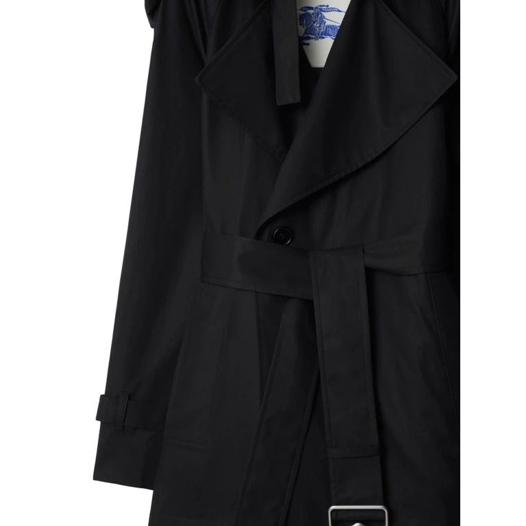 Burberry Coats Black Outer: Cotton - Women