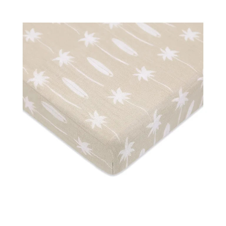 Babyletto Mini Crib Sheet in Gots Certified Organic Muslin Cotton