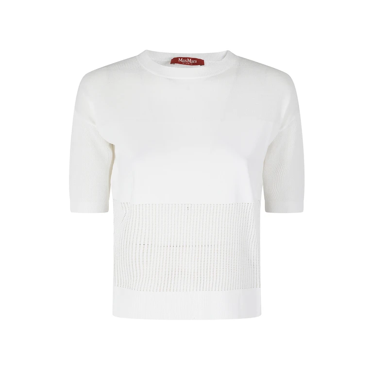 Max Mara Studio Celebre White Viscosa Poliammide Top - Women