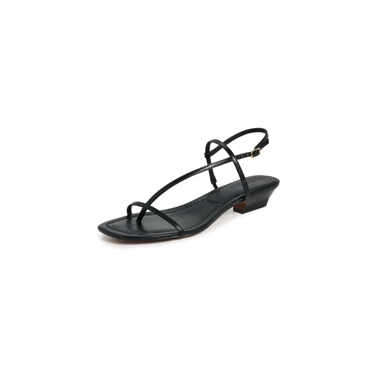 Madewell The Maycie Asymmetric T-Strap Sandal True Black 8.5