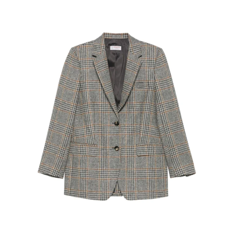 Alberto Biani Grey Checked Jacket