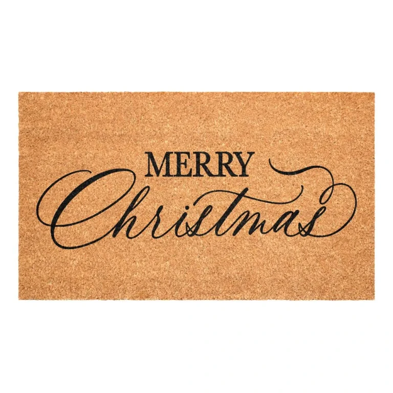 Red Christmas Calligraphy Doormat