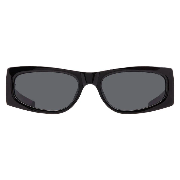 Saint Laurent Grey Rectangular Ladies Sunglasses SL M140/F 001 56