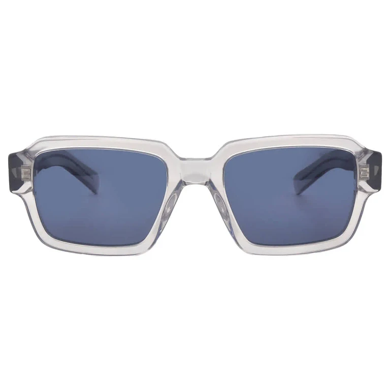 Prada Blue Rectangular Mens Sunglasses PR 02ZS U430A9 52