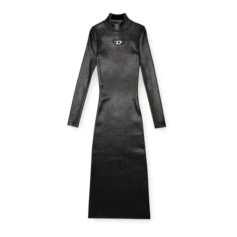 Diesel Robe Au Genou - Noir