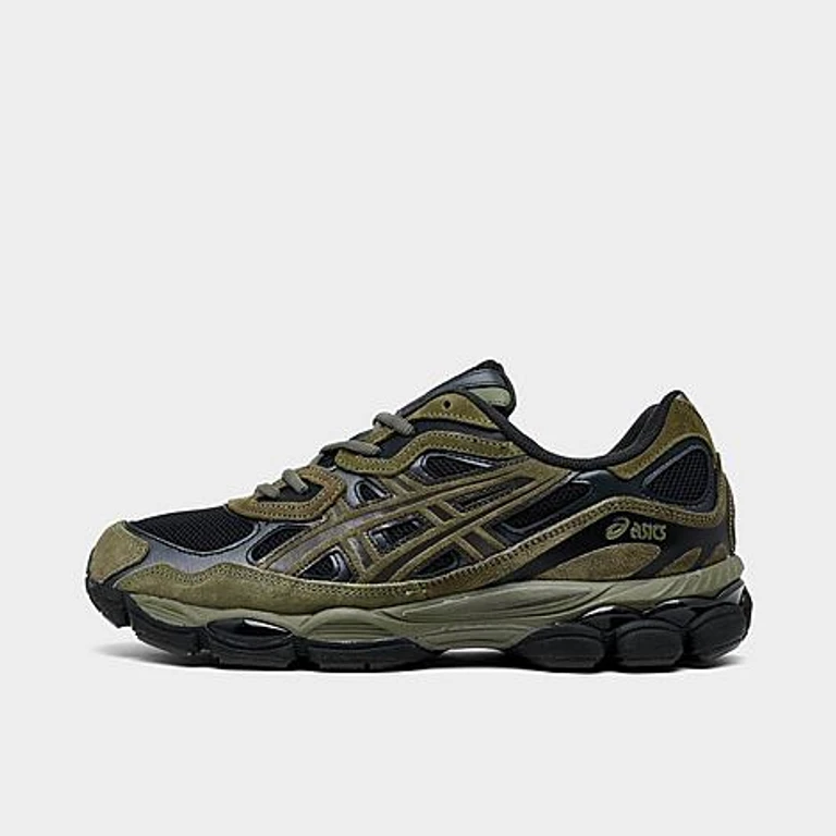 Men's ASICS GEL-NYC Casual Shoes in Loden Green/Graphite Grey Size: 7.5