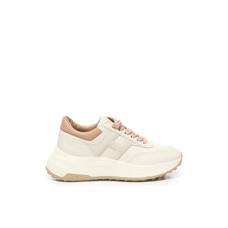 Hogan Sneakers Beige Calfskin - Women