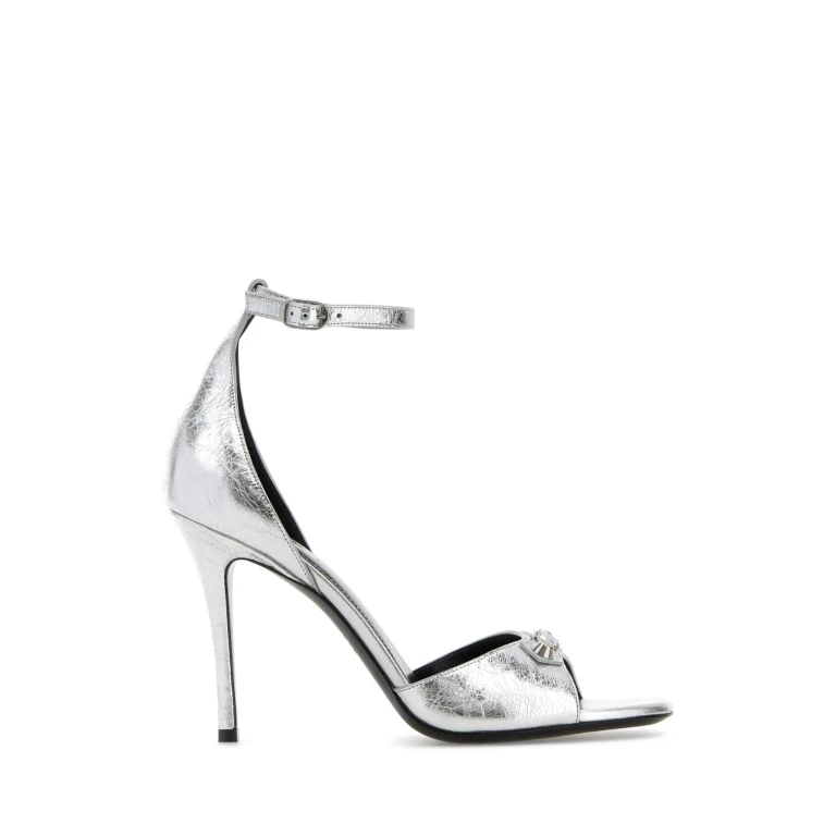 Silver Leather City Up Sandals Silver/silver Vibr T Lamb Sandali - Women