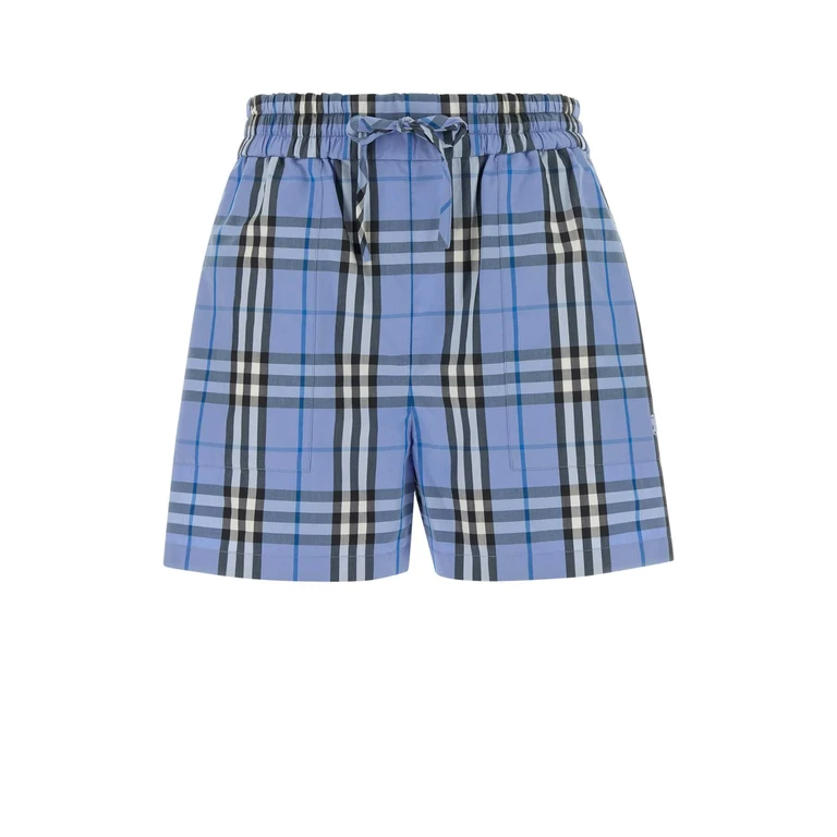 Burberry Trousers Blue Cotton - Women