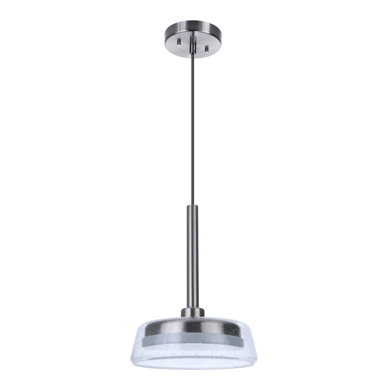 Brushed Polished Nickel LED Pendant from the Centric Collection