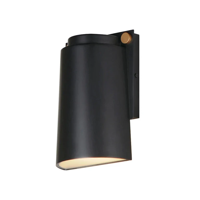 Black Antique Brass LED Outdoor Wall Sconce from the Rivet Collection