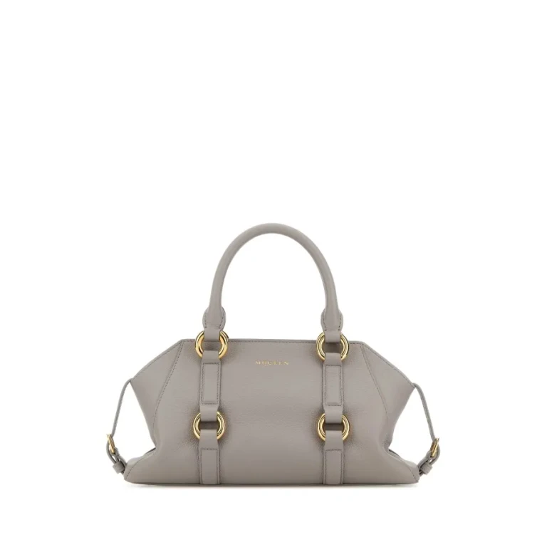 Alexander Mcqueen Grey Leather Small Farringdon Handbag