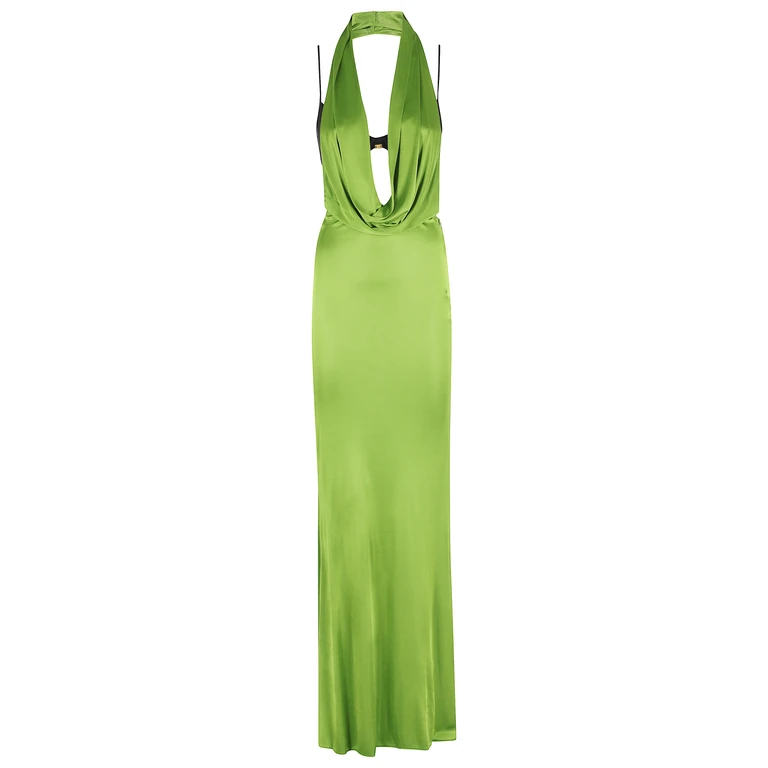 Elisabetta Franchi Abito Green Viscosa - Women
