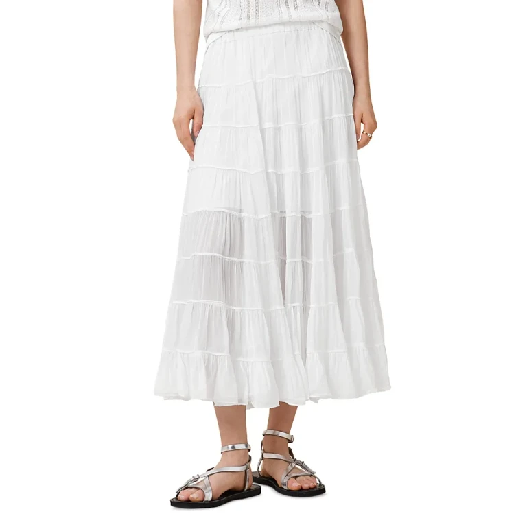 Allsaints Eva Tiered Maxi Skirt