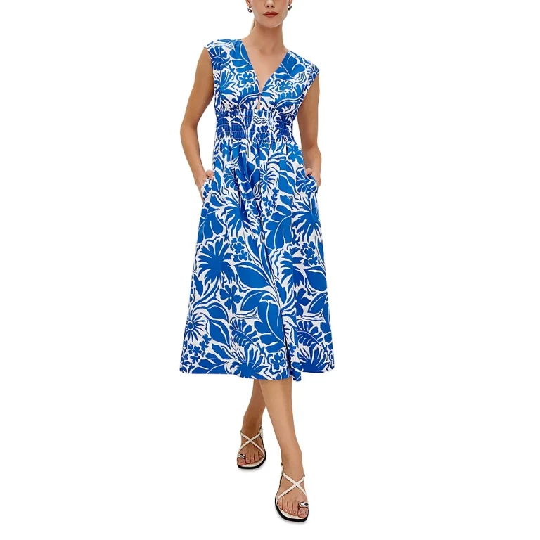 Rails Roxanne Smocked Midi Dress