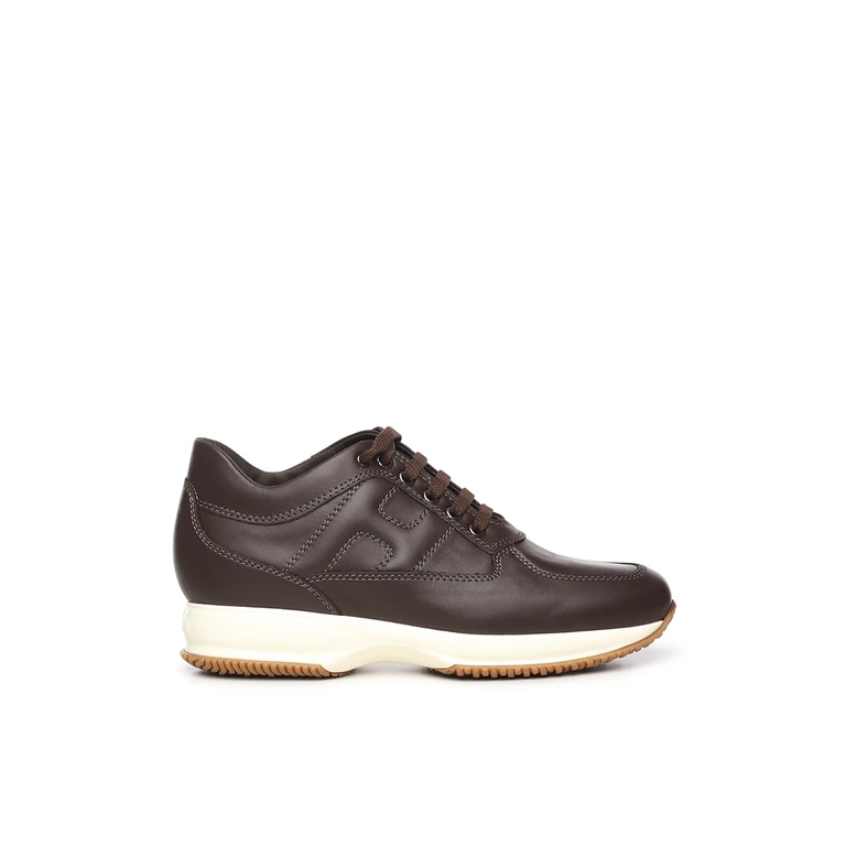 Hogan Sneakers Brown Calfskin - Men