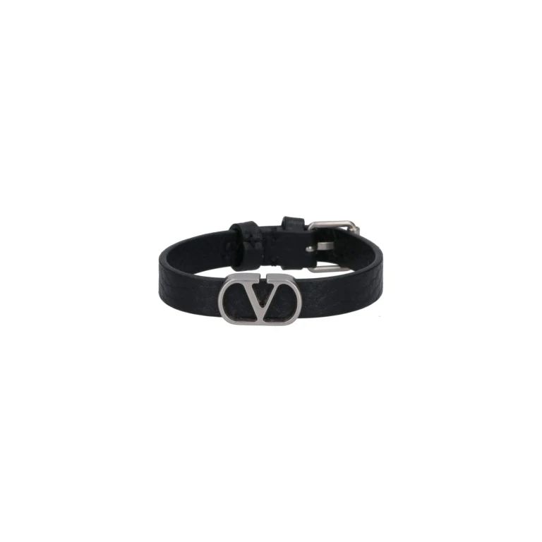 Valentino Garavani Vlogo Signature Leather Bracelet