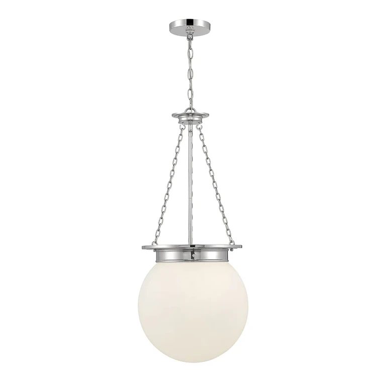 Polished Nickel Three Light Pendant from the Manor Collection