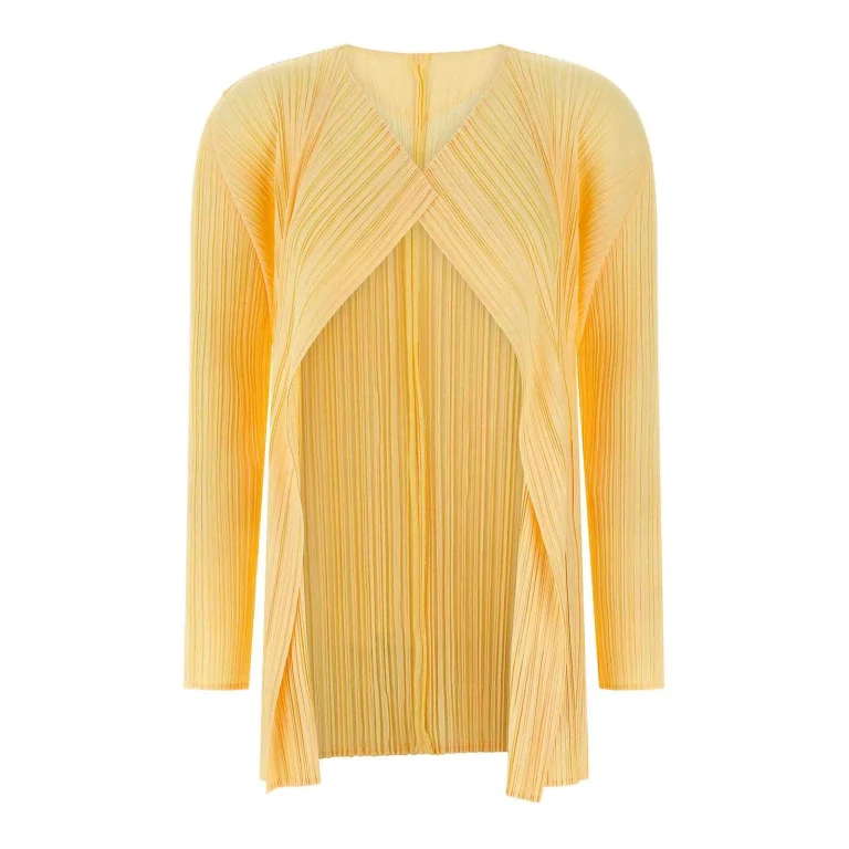 Pleats Please Issey Miyake Cardigan - Jaune