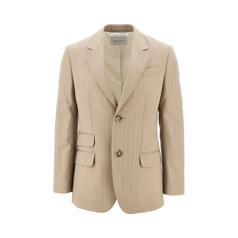 AMI Pinstriped wool single-breasted jacket Man 42