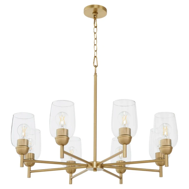 Aged Brass Chandelier from the Wallinger Collection