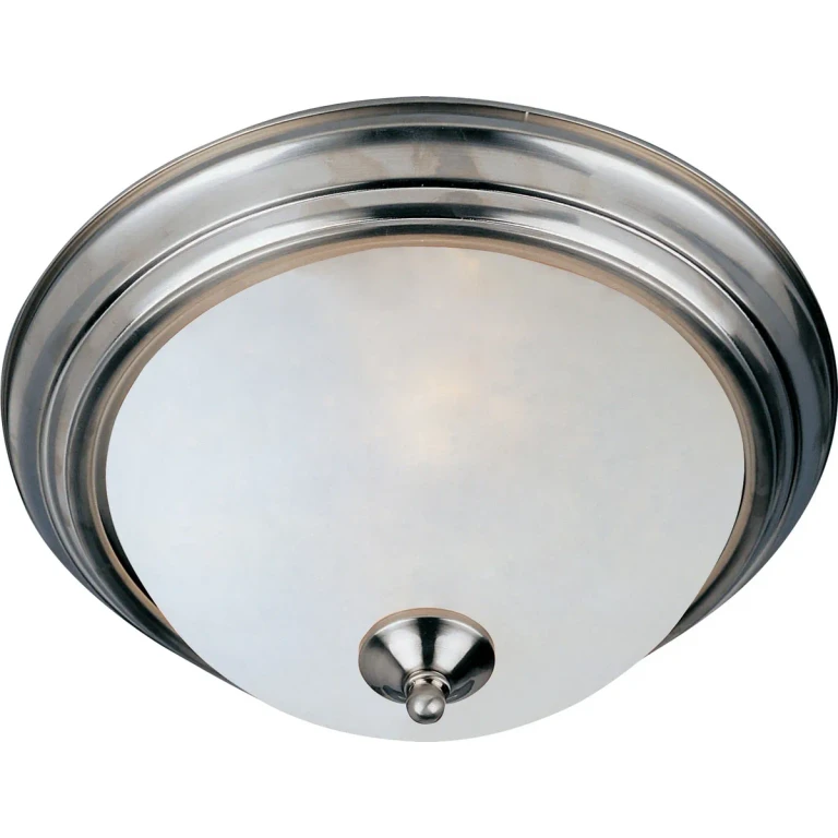 Satin Nickel Three Light Flush Mount from the Essentials - 584x Collection
