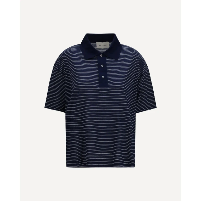AMI PARIS Polo a righe in cotone Ami de Coeur donna XS