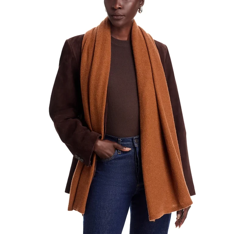 100% Cashmere Oversized Knit Scarf - Exclusive