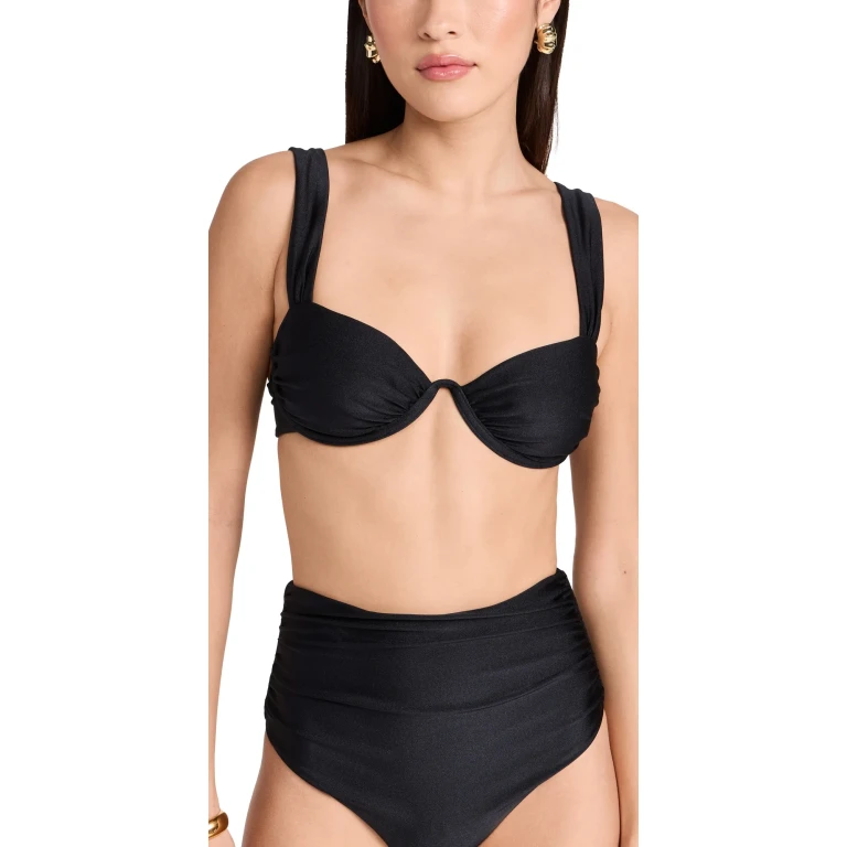 SIMKHAI Anniston Bikini Top Fiery Red S