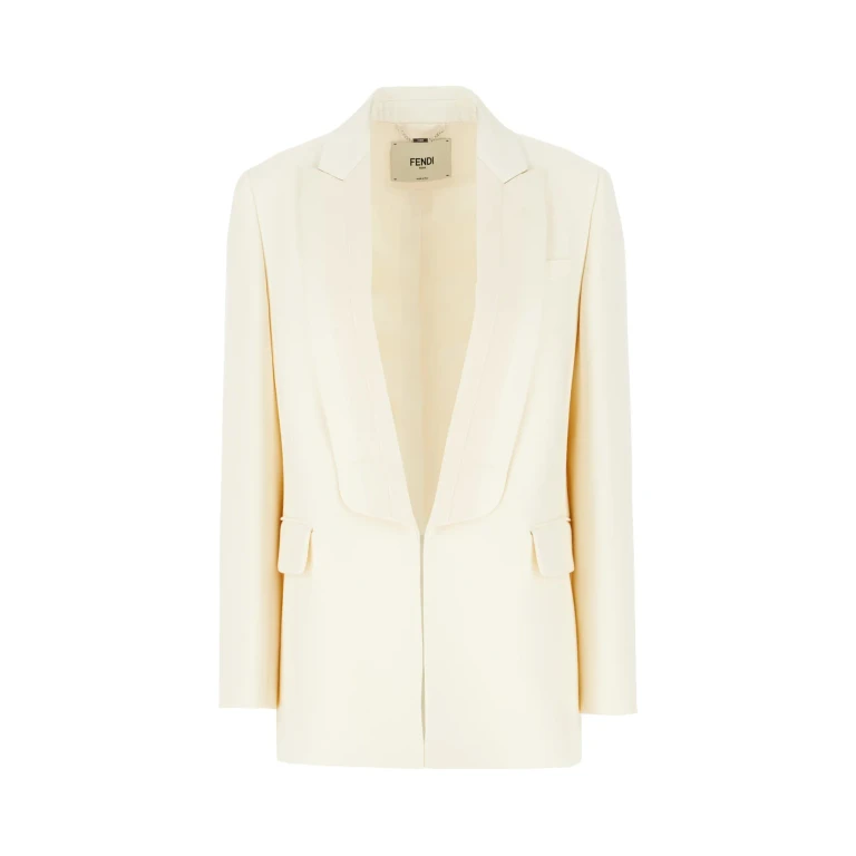 Fendi Ivory Wool Blend Blazer