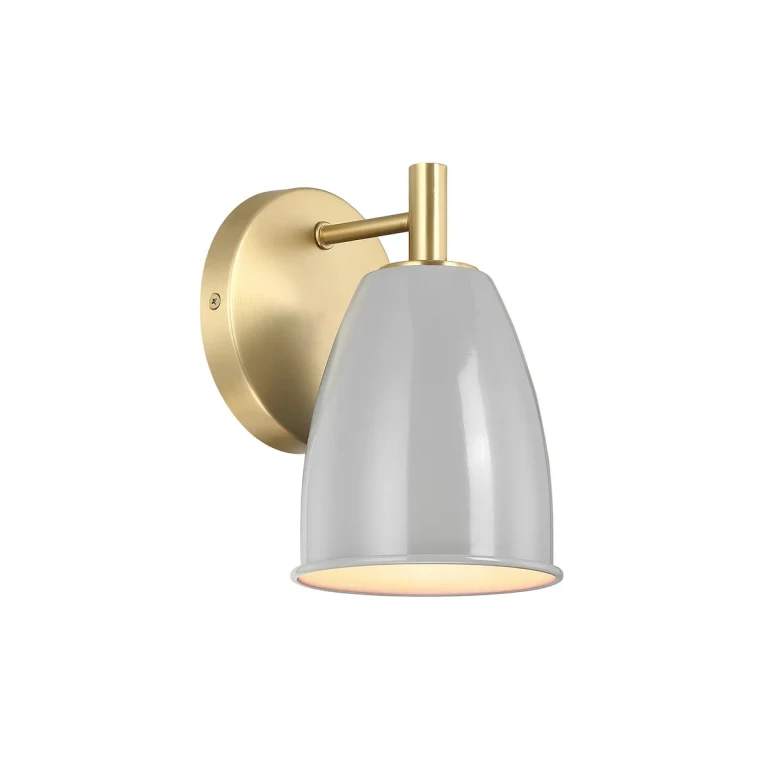 Brushed Gold One Light Wall Sconce from the Biba Collection