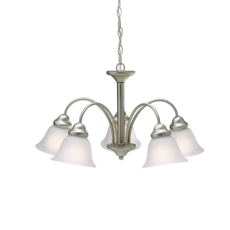 Wynberg 5-Light 24.5" 1-Tier Medium Chandelier in Brushed Nickel