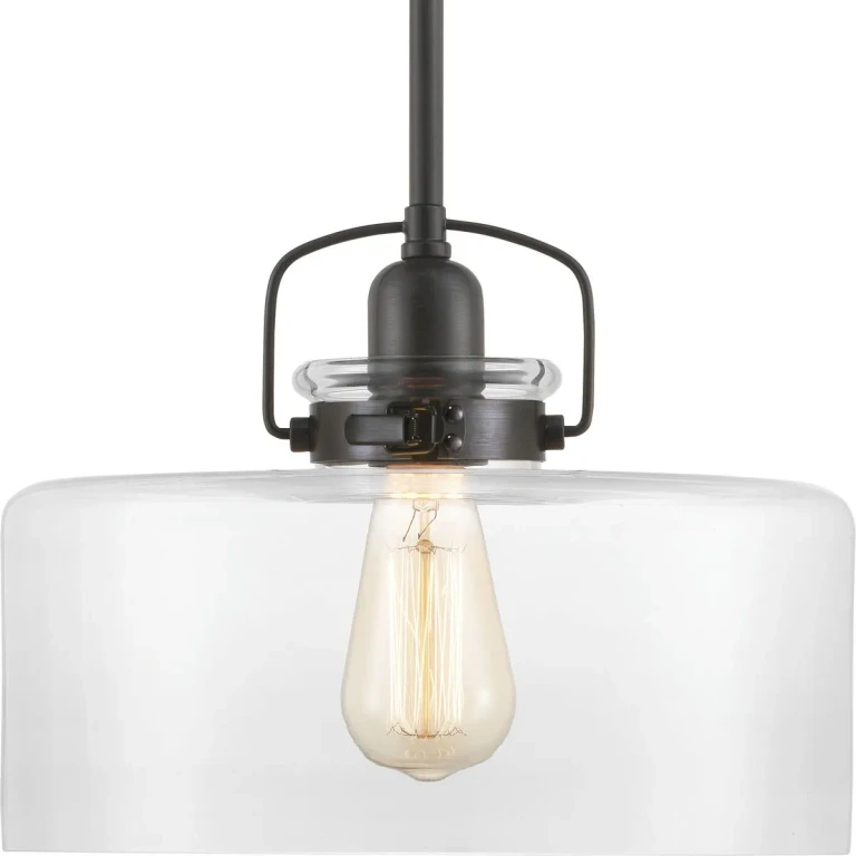 Antique Bronze One Light Pendant from the Calhoun Collection