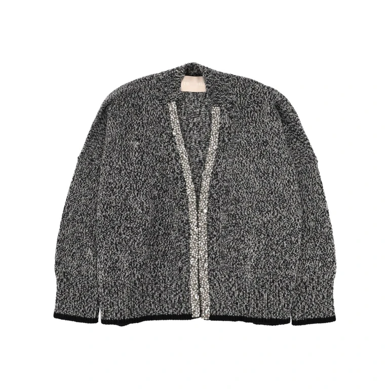 Circus Hotel Cardigan With Mouliné Workmanship