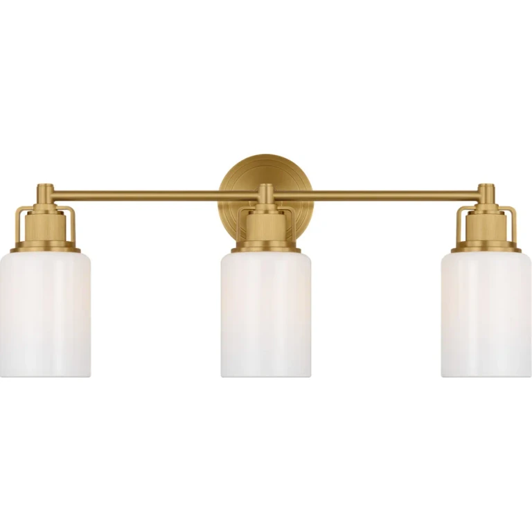 Burnished Brass Bathroom Vanity Light from the Ashford Collection