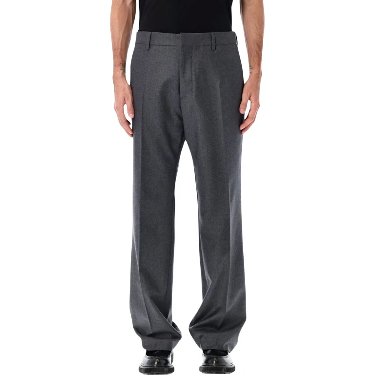 Ami Alexandre Mattiussi Ami Paris Grey Wool Classic Trousers