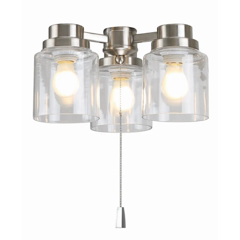 Brushed Polished Nickel LED Ceiling Fan Light Kit from the Light Kit-Armed Collection