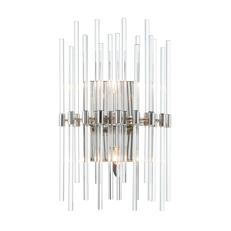 Polished Nickel Two Light Wall Sconce from the Divine Collection