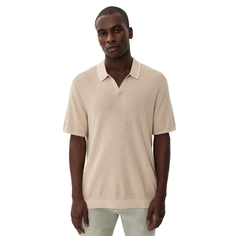 Marine Layer Greyson Sweater Polo Vintage Indigo S