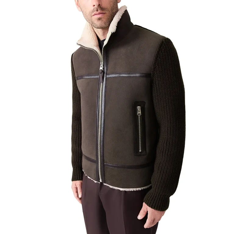 Mackage Mixed Media Zip Front Jacket