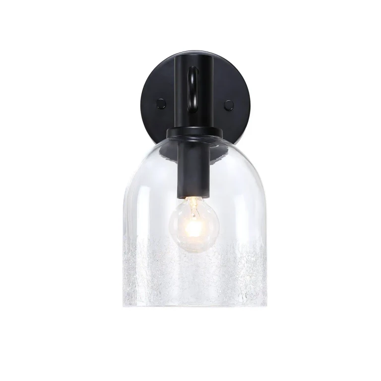 Matte Black Wall Sconce from the Astra Collection