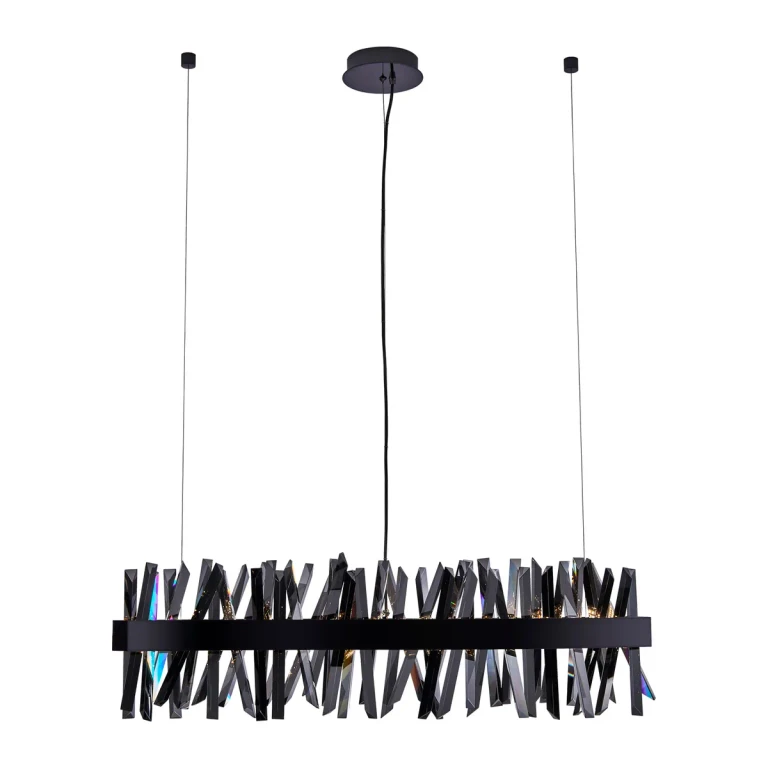 Black Nickel LED Linear Pendant from the Glacier Collection
