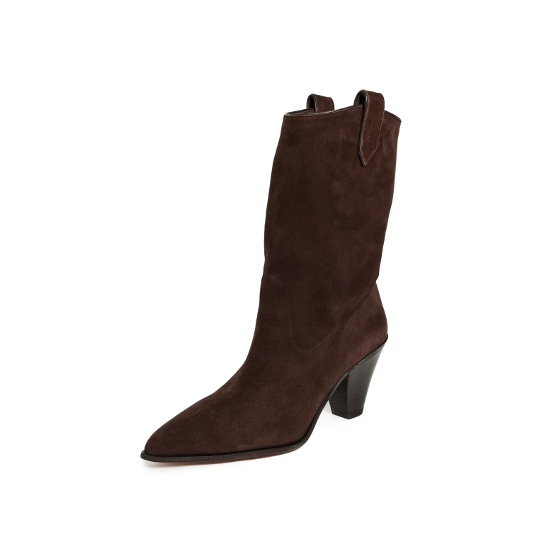 Aquazzura Boogie Cowboy Booties Espresso 37.5