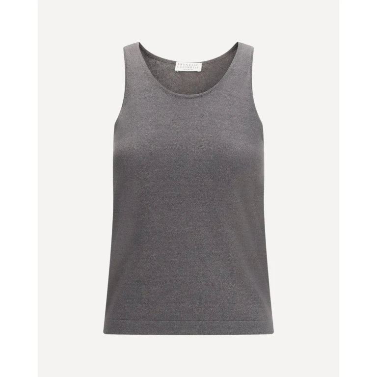 BRUNELLO CUCINELLI Sparkling knit Tank Top Female M