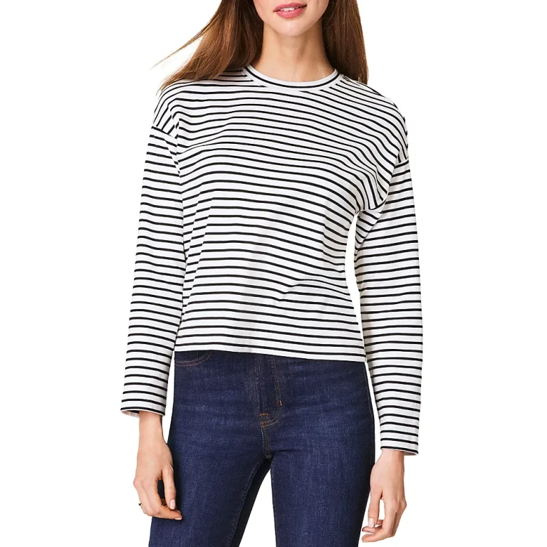 Spanx Cool Cotton Boxy Long Sleeve Tee