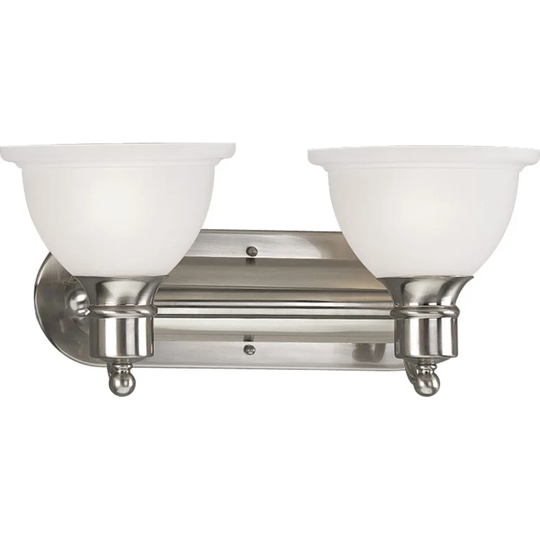 Brushed Nickel Two Light Bath Bracket from the Madison Collection